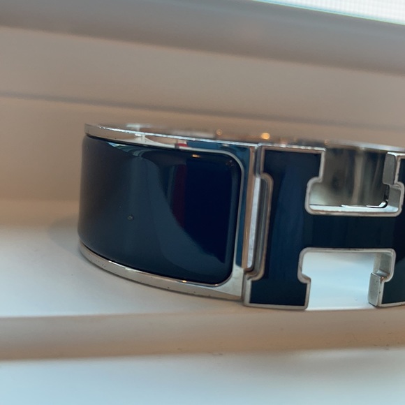 RARE Hermès Enamel Wide Clic Clac H Bracelet - Picture 3 of 14